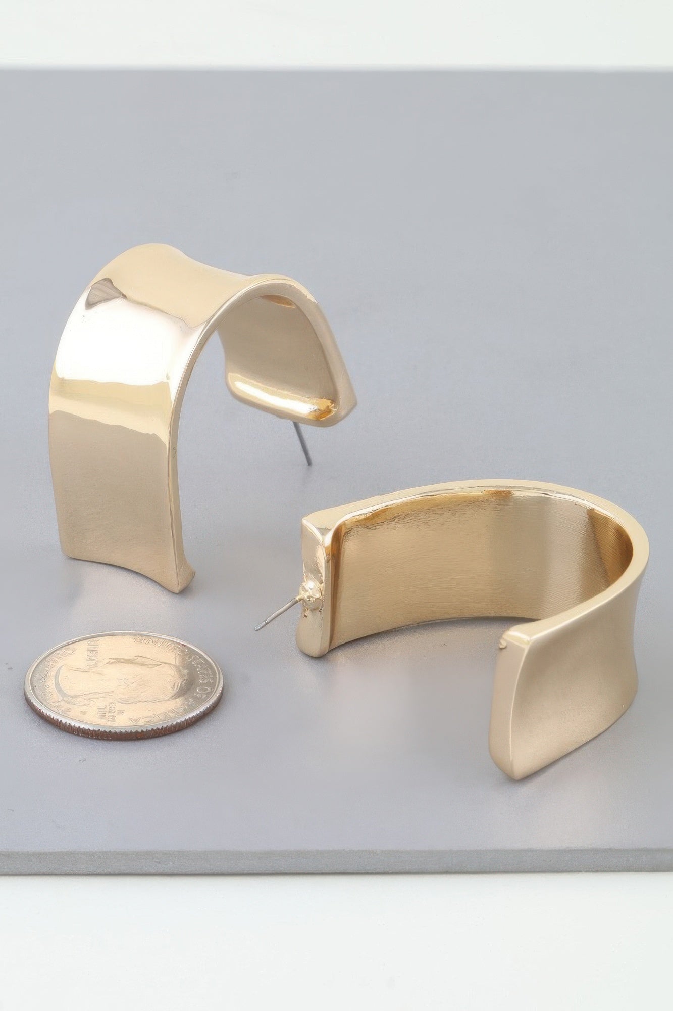 Dreamkue Shiny Open Hoop Earrings