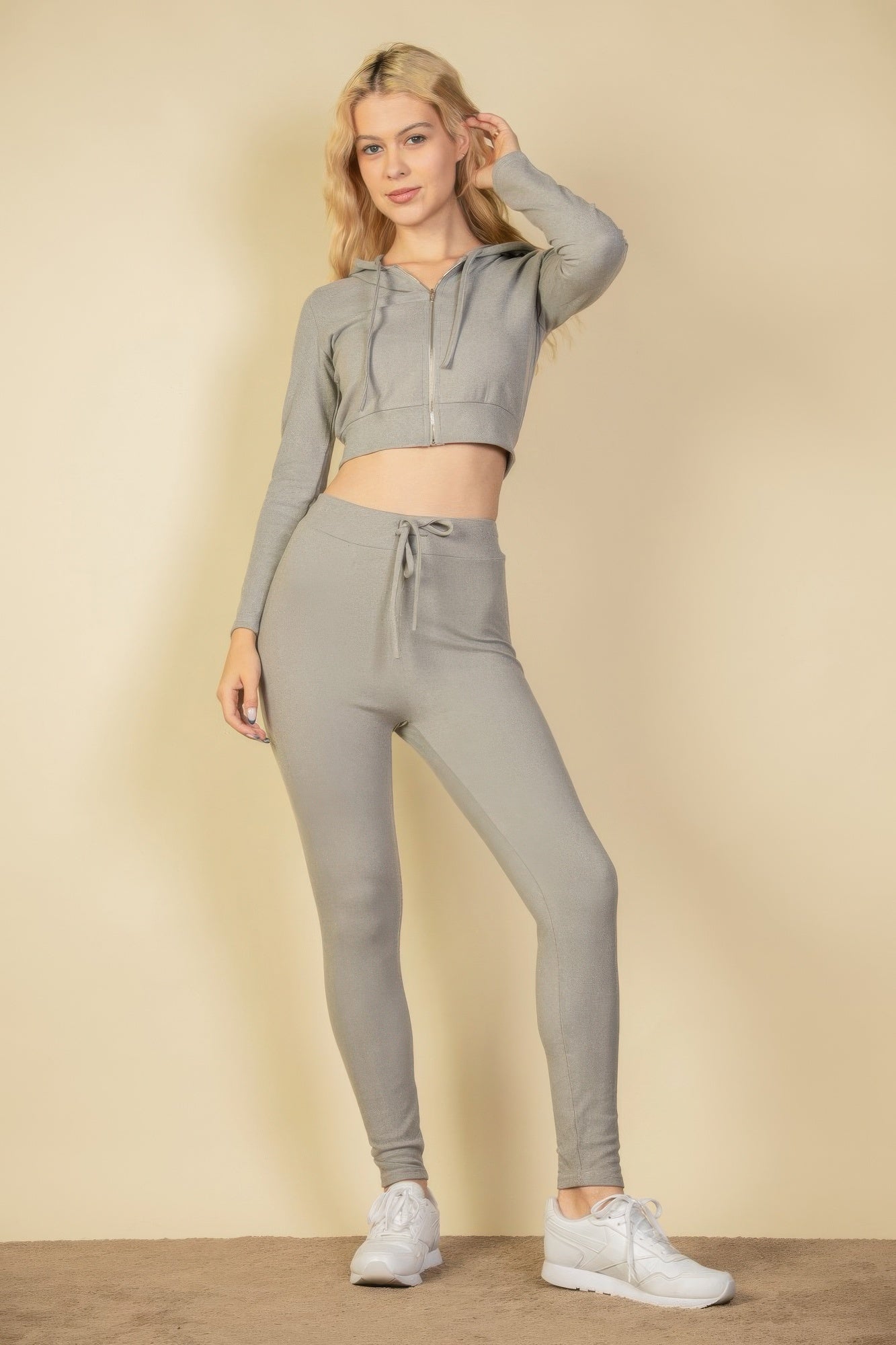 Dreamkue Tie-Front Ribbed Lounge Leggings