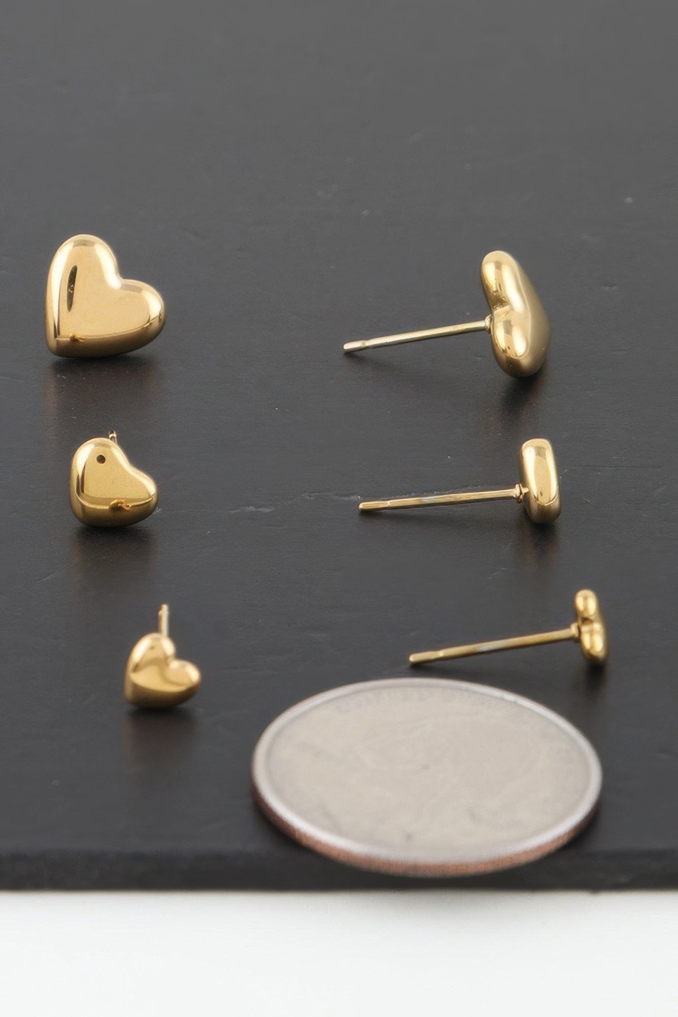 Dreamkue Dreamkue Triple Hearts Stud Earrings Set