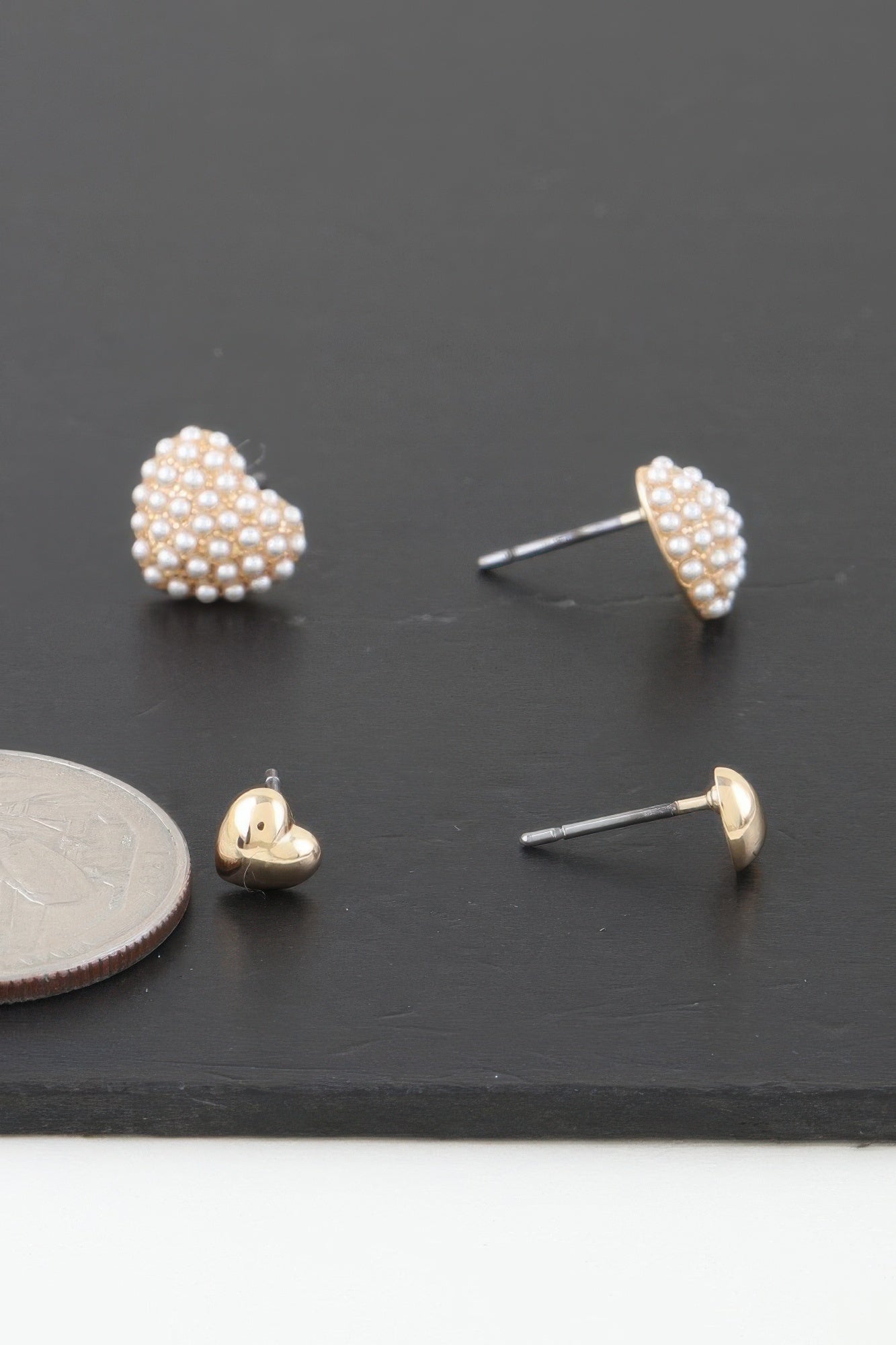 Dreamkue Twin Hearts Stud Earrings