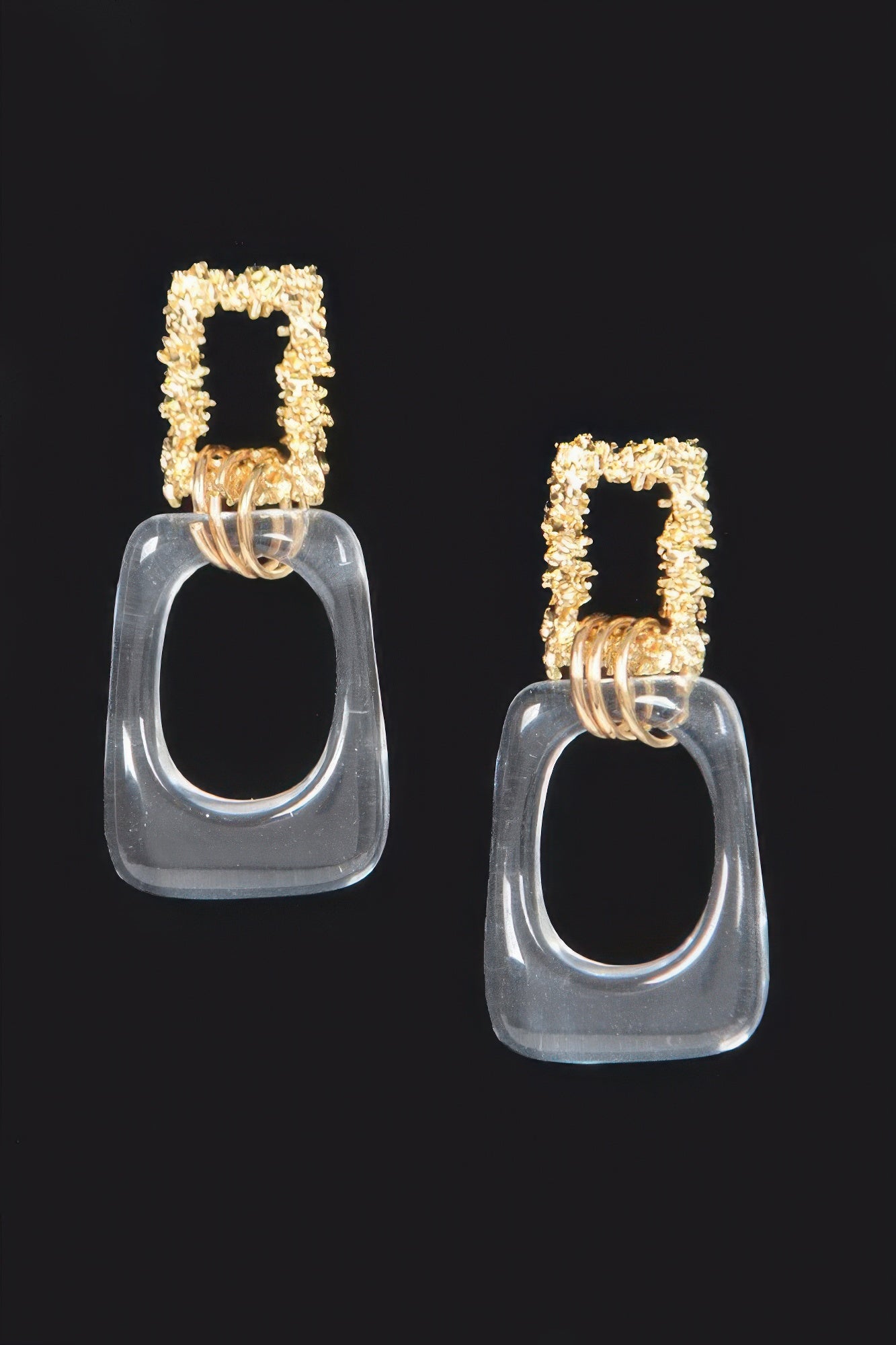 Dreamkue Vintage Metal Clear Earring