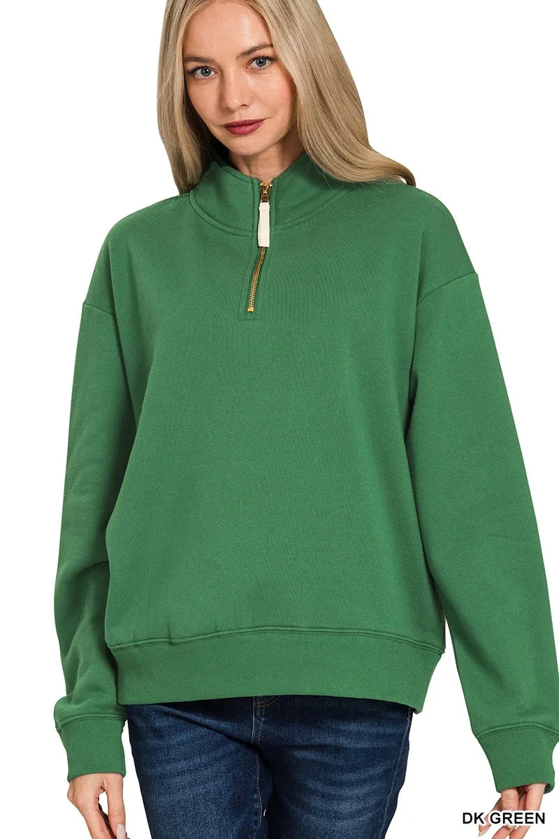 Fleece Half Zip Sweatshirt – Cozy & Versatile Casual Layer