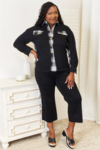 Plaid Collared Jacket – Dropped Shoulders, Stylish & Versatile