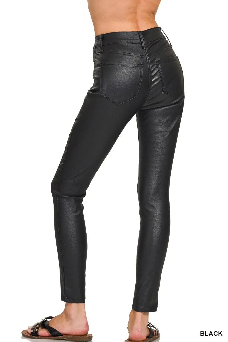 Zenana Faux Leather Stretch Skinny Pants – Sleek Edgy Style