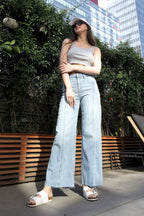 Artemis Vintage Mid Rise Wide Leg Jeans – Inseam Transform Fit