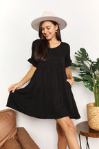 V-Neck Tiered Dress with Flounce Sleeves Elegant & Feminine Style