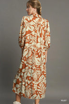 Floral Tiered Midi Shirt Dress – Feminine, Flowy & Chic Style