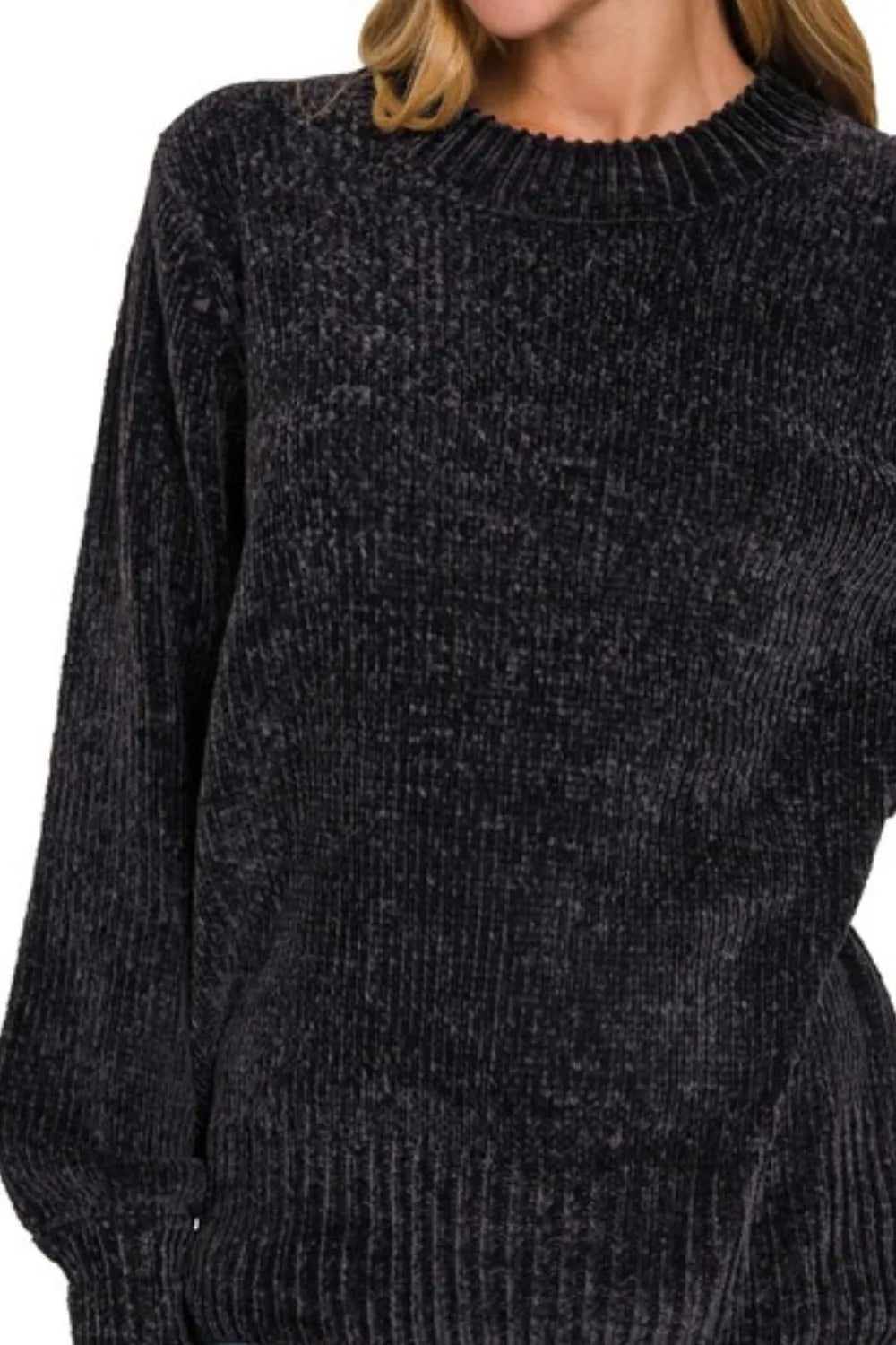 Oversized Chenille Pullover Sweater – Soft, Cozy & Relaxed Fit