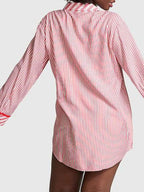 Striped Long Sleeve Button-Up Shirt – Classic Casual Chic