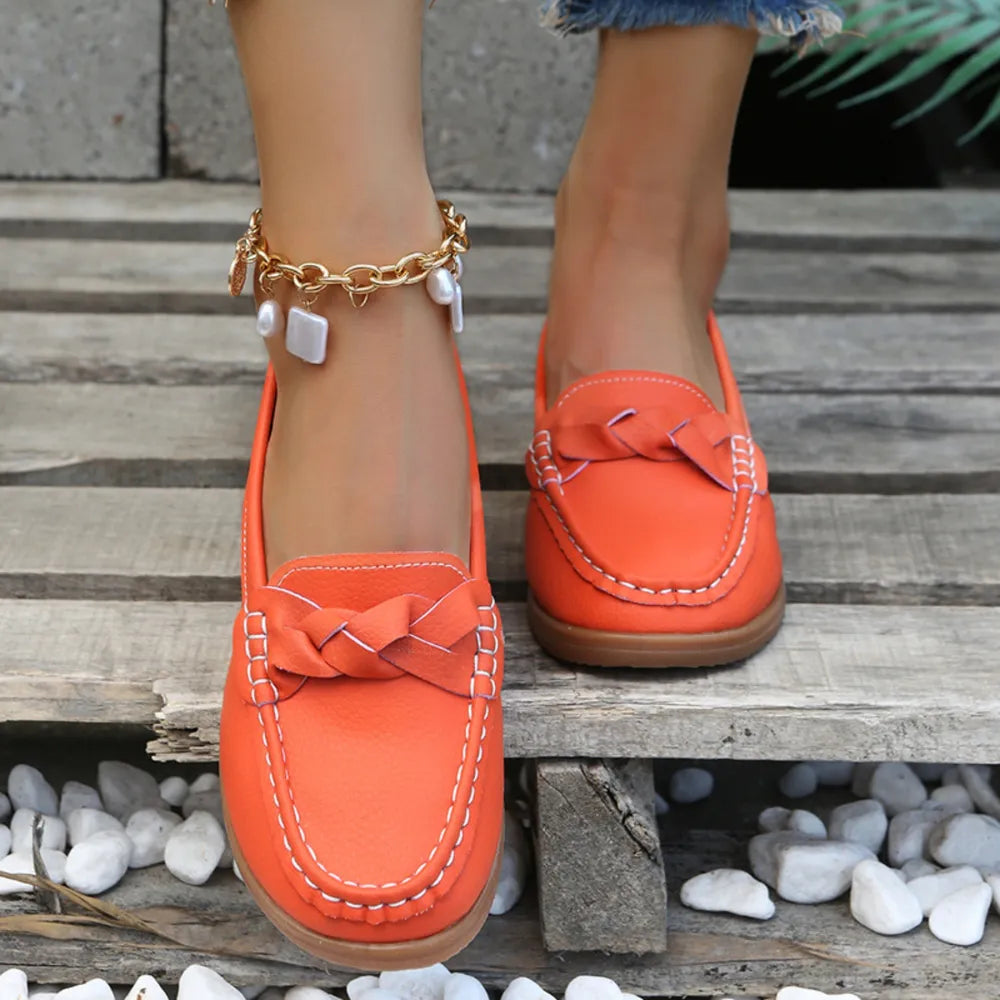 Weave Wedge Heeled Loafers – Comfortable Chic Everyday Shoes