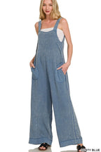 Double Gauze Wide-Leg Overalls – Lightweight, Washed & Effortless
