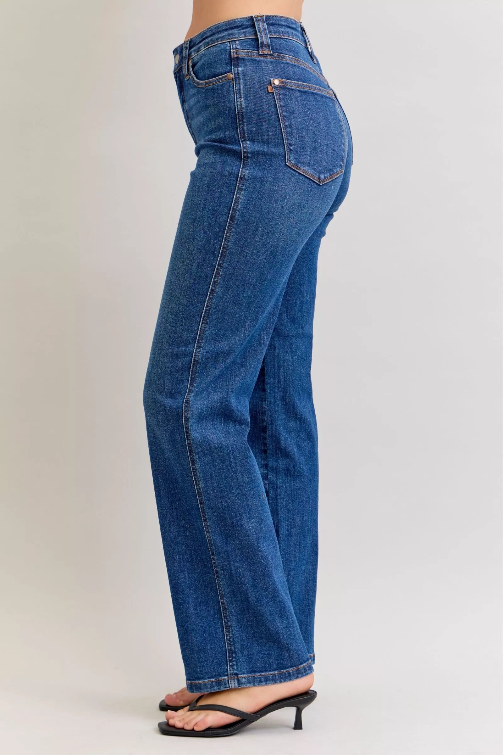 Judy Blue High Waist Tummy Control Straight Jeans – Flattering Fit