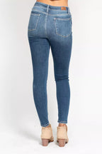 Judy Blue High Rise Button Fly Skinny Jeans – Flattering Trendy Fit