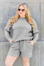 Textured Long Sleeve Top & Shorts Set – Comfy, Stylish & Versatile
