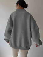 Dropped Shoulder Long Sleeve Oversized Sweatshirt – Cozy Casual Fit