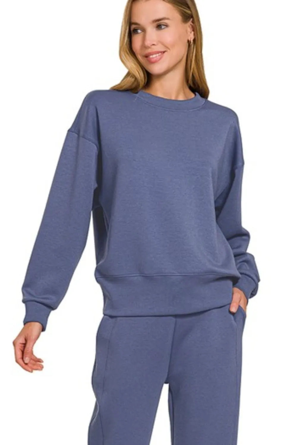 Blue Indigo Loungewear Set – Soft Cotton Blend, Relaxed & Stylish