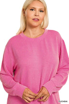 Zenana Raised Rib Round Neck Long Sleeve Top – Timeless Everyday Essential