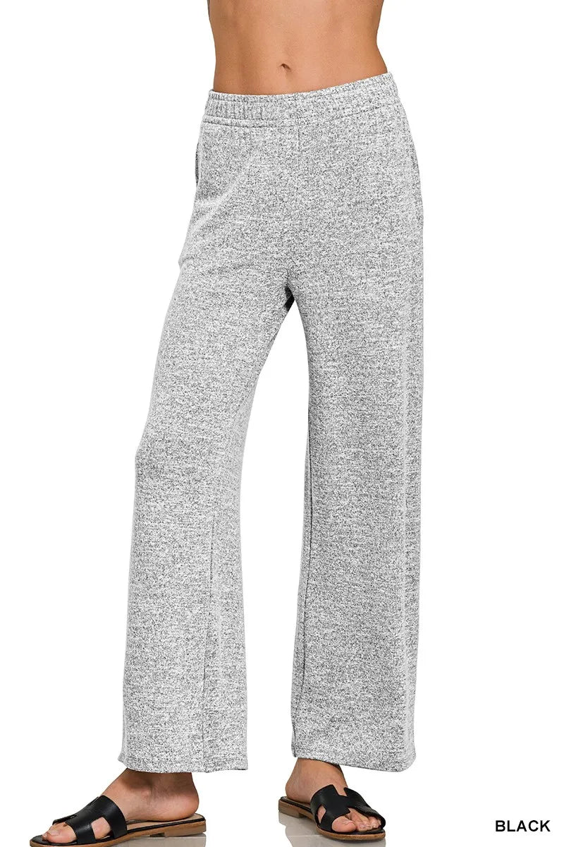 Zenana Soft Melange Hacci Lounge Pants – Cozy, Relaxed & Stylish