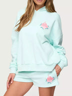 Drop Shoulder Graphic Hoodie with Kangaroo Pocket – Trendy Casual