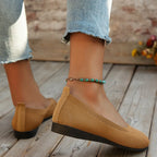 Round Toe Knit Ballet Flats – Comfortable Everyday Slip-Ons