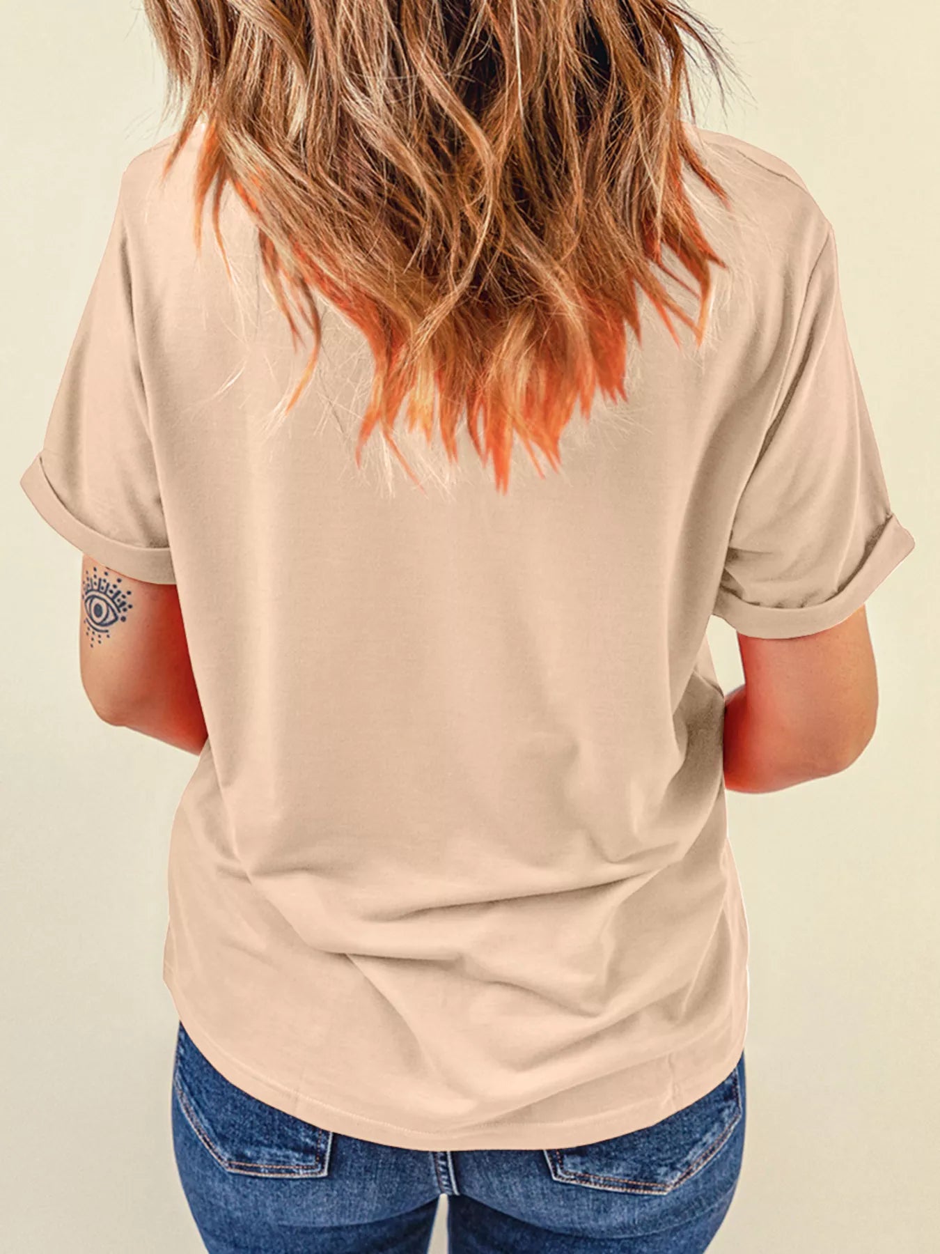 Halloween Ghost Pumpkin Graphic T-Shirt with Bowknot – Festive Tee