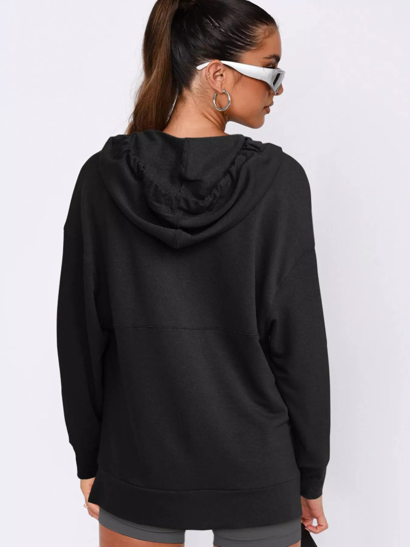 Drawstring Kangaroo Pocket Long Sleeve Hoodie – Cozy Casual Layer