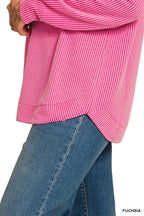 Zenana Raised Rib Round Neck Long Sleeve Top – Timeless Everyday Essential