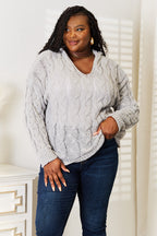 Cable-Knit Hooded Sweater – Cozy, Classic & Perfect for Winter
