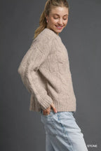 Umgee Cozy Cable Knit Sweater – Classic, Warm & Timeless Winter Style