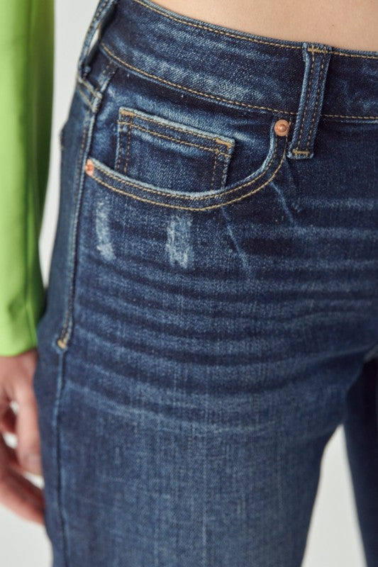 Artemis Vintage Mid Rise Super Flare Jeans – Stretchy Retro Chic Fit