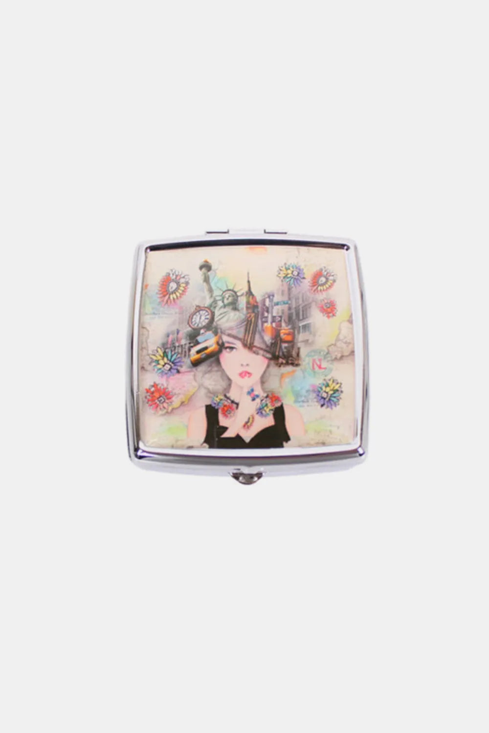 Nicole Lee Metallic Square Pill Case – Chic, Compact & Pocket-Ready