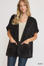 Umgee Open Front Knit Cardigan – Cozy Layer with Stylish Front Pockets