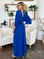 Surplice Wide Leg Jumpsuit with Pockets – Flattering, Chic & Comfy