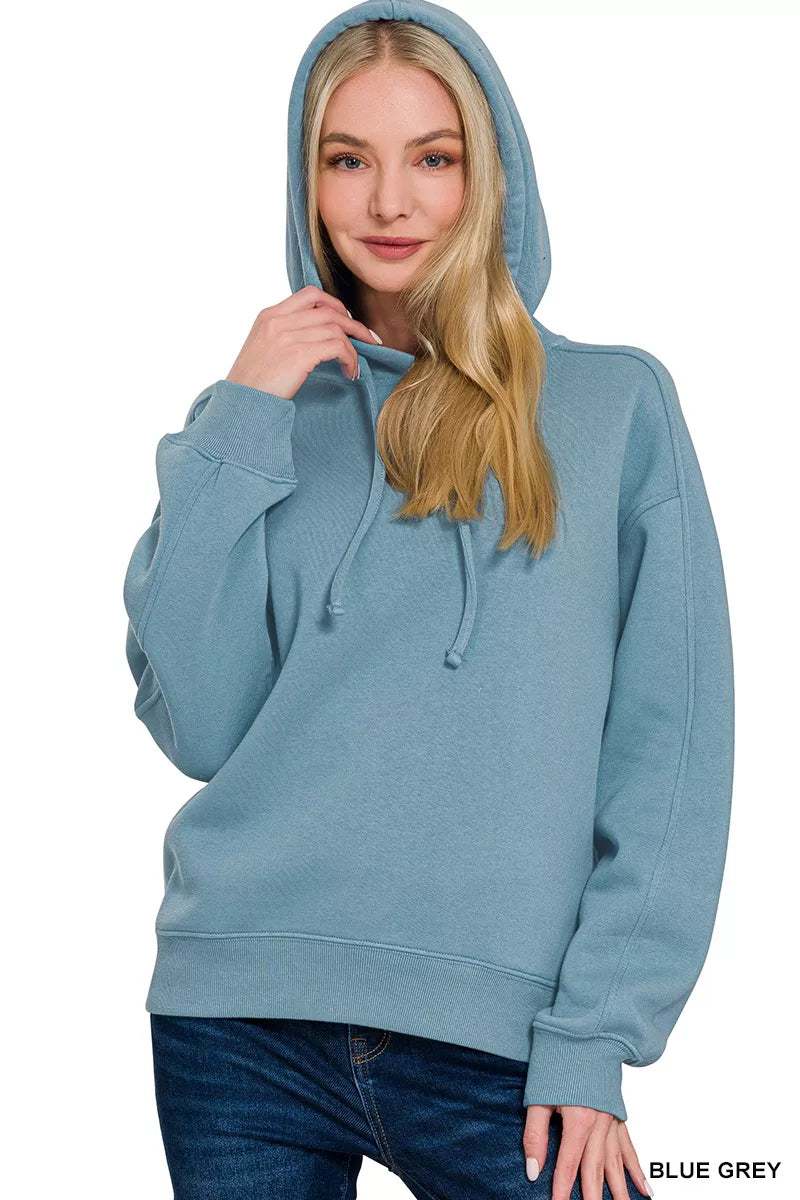 Zenana Blue-Grey Relaxed Fit Hoodie – Cozy Everyday Essential