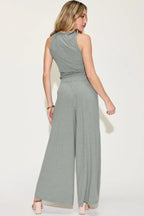 Ribbed Tank & Wide Leg Pants Set – Chic, Comfy & Effortless