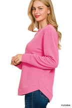 Zenana Raised Rib Round Neck Long Sleeve Top – Timeless Everyday Essential