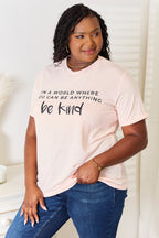 Slogan Graphic Cuffed T-Shirt – Trendy Statement Tee for Women