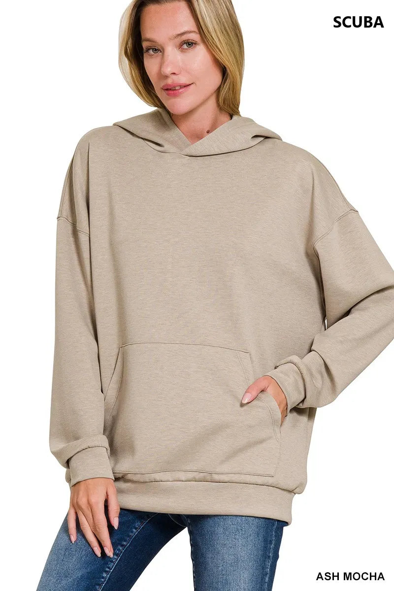 Oversized Scuba Hoodie with Kangaroo Pocket – Cozy & Trendy Fit