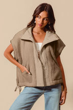 SO ME Oversized Sherpa Fur Vest Jacket – Cozy Sleeveless Layering Piece