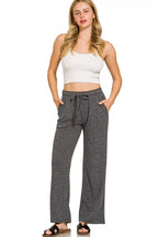 Zenana Ribbed Drawstring Lounge Pants – Cozy, Stretchy & Stylish Everyday Comfort