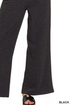 Zenana Cotton Slub Wide Leg Pants – Relaxed, Chic & Comfortable