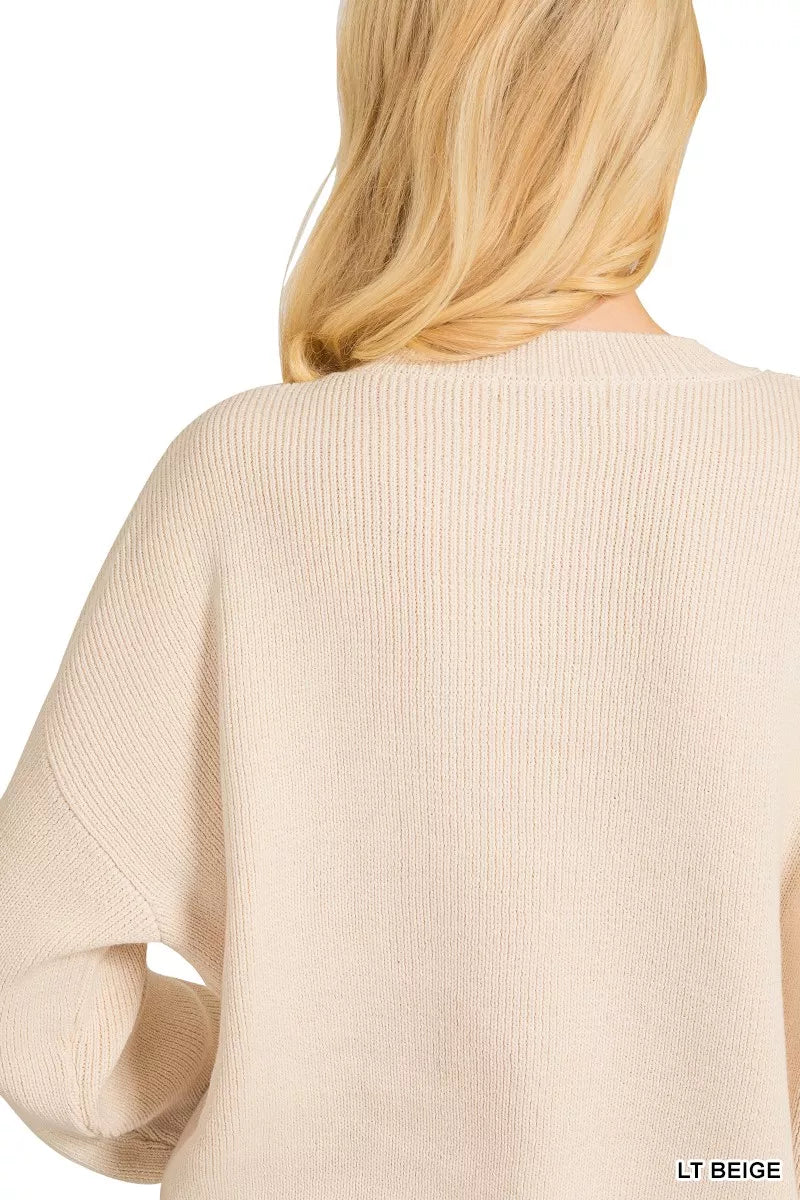 Zenana American Flag Sweater – Classic Crew Neck Patriotic Knit