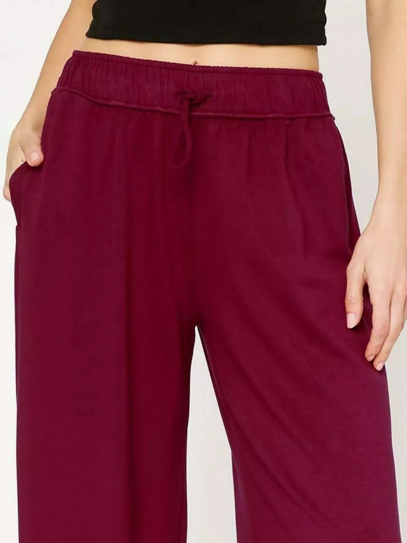 Umgee Wide Leg Pants – Relaxed Drawstring Comfort with Pockets