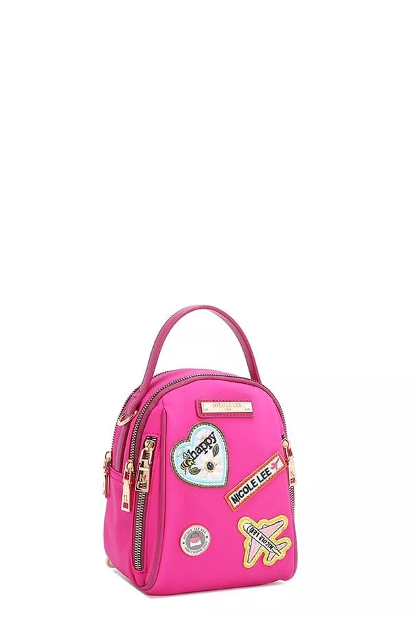 Embroidered Travel Patch Bag | Multi-Way Backpack, Crossbody & Handbag