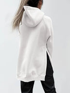 Slit Pocketed Raglan Sleeve Hoodie – Cozy, Casual & Versatile