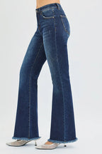 Tummy Control Mid Rise Flare Jeans | Slimming & Stylish Fit