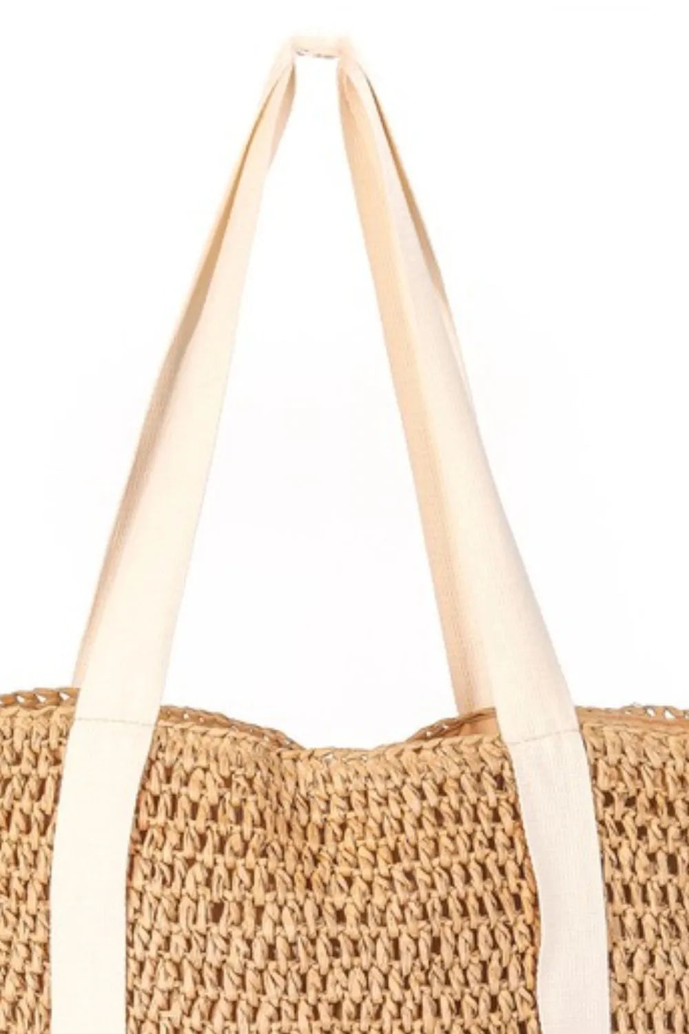 Fame Straw Braided Hat Carrier Tote Bag