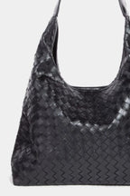 Fame Woven Faux Leather Tote Bag Chic Textured Everyday Ready