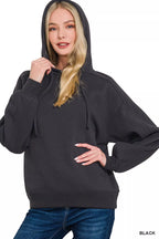 Zenana Relaxed Fit Fleece Pullover Hoodie – Soft Cozy Essential