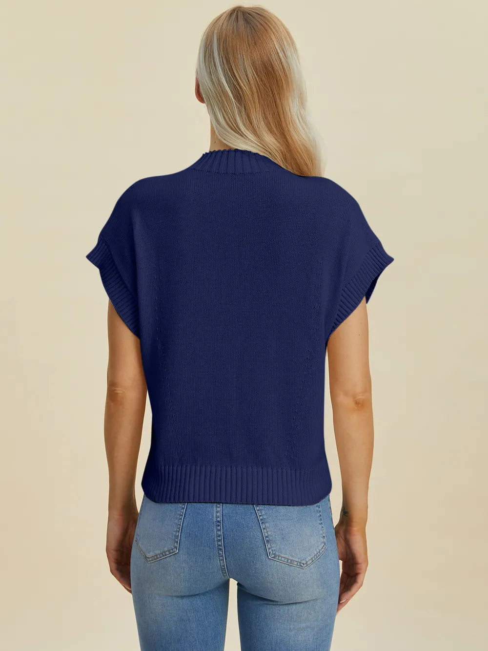 Mock Neck Short Sleeve Sweater – Chic, Cozy & Versatile
